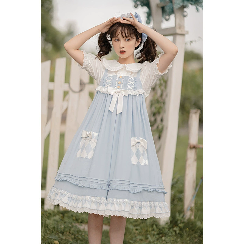 Оригинальный детский сад Алиса Лолита японское платье jsk Lolita темперамент сладкое платье женское 6381