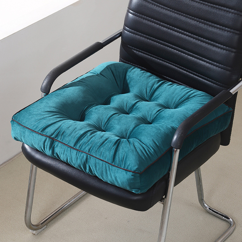 Color sólido transfronterizo engrosado cojín cuadrado cojín de asiento doméstico cojín de oficina cojín de invierno al por mayor