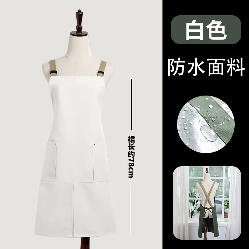 Nuevo delantal de lona a prueba de agua a prueba de manchas logotipo imprimible restaurante bar leche café ropa de trabajo de moda personalidad