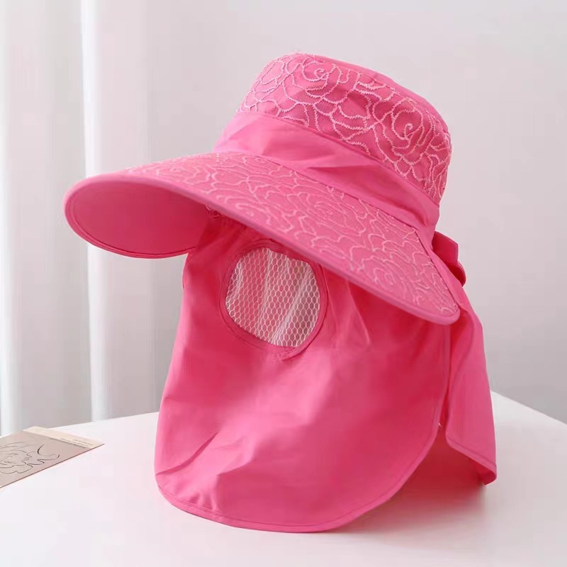 Women's Cartoon Style Sweet Simple Style Solid Color Flower Big Eaves Sun Hat display picture 9