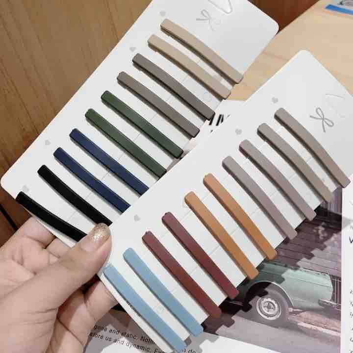 Hairpin Hairpin Hairpin Wholesale Simple Side Clip Morandi One-word Clip Girl Hairpin Headwear Hair Clip Top Clip Broken Hairpin