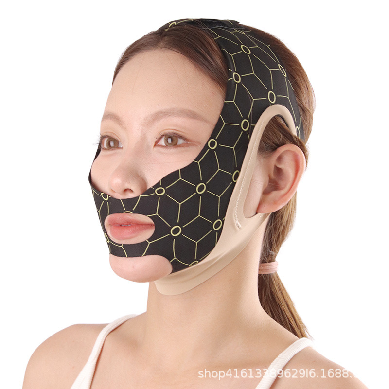 Pulls up smoothing elastic bandage, sculpting night mask