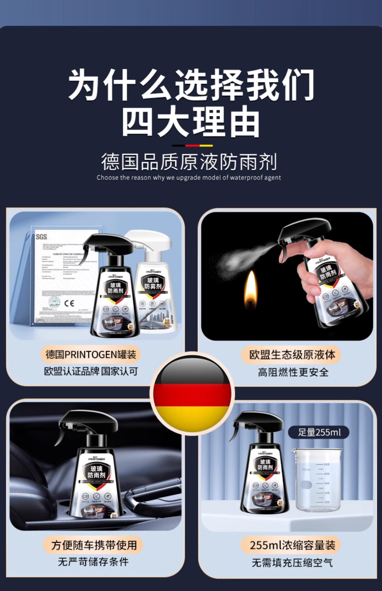 Winter Long-Lasting Anti-Fog Agent, Anti-Fogging in the Car, Front Windshield and Rearview Mirror Spray, Anti-Fogging and Defogging Artifact
