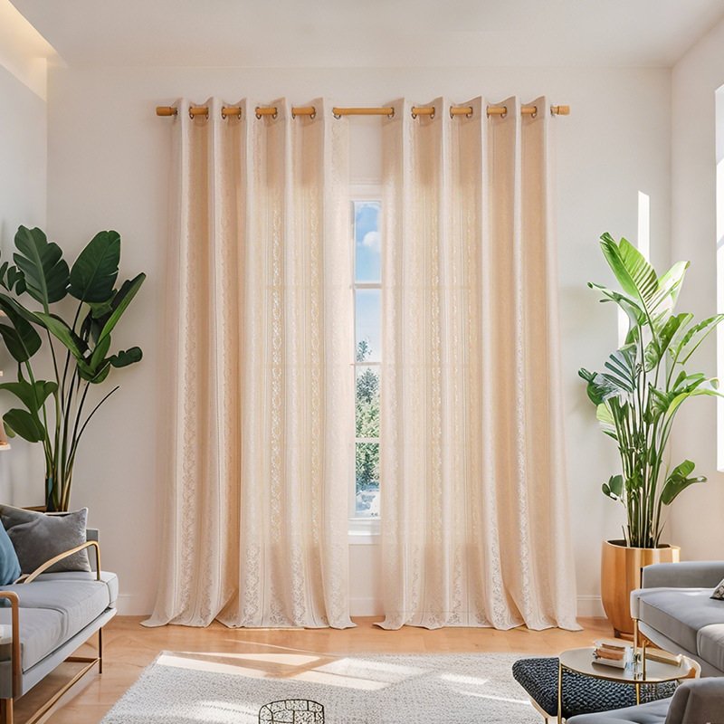 Artistic Lace Window Curtain Vintage Sophisticated Finish_voghion.com