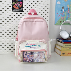 新しいかわいいバックパック、高見えする透明な小さなバックパック、女の子のバックパック、小学生のバッグ、文具店のバッグ