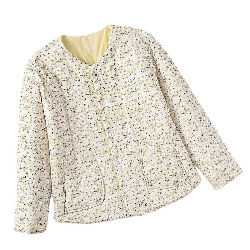 Среднего и пожилого возраста хлопчатобумажная одежда женская зимняя одежда мама теплая внутренняя рубашка короткая хлопчатобумажная куртка