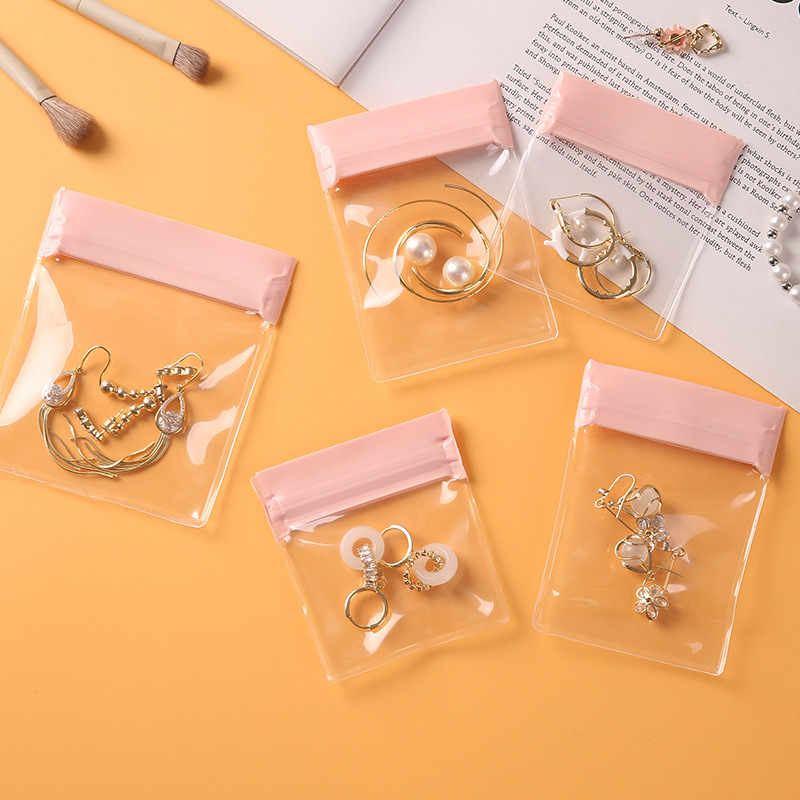 首饰收纳袋透明耳钉项链戒指女士首饰多卡防尘密封袋防氧化包装袋