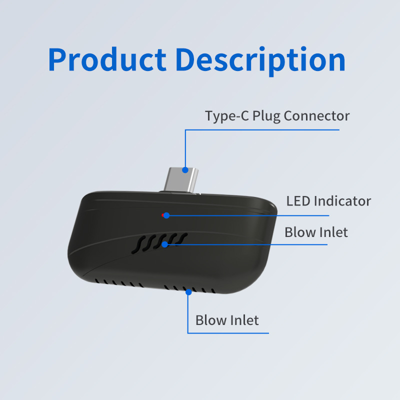 Cross-border ebay Android alcohol tester mini portable alcohol tester to measure overnight alcohol FCC ID