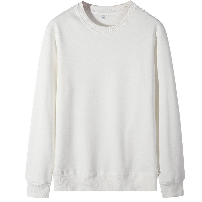 Otoño e invierno 420G más suéter de cuello redondo grueso de terciopelo suelto y cálido top súper suave impresión de color sólido al por mayor