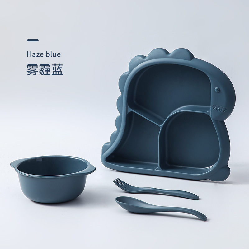 [헤이즈 블루] 공룡 디너 플레이트 세트