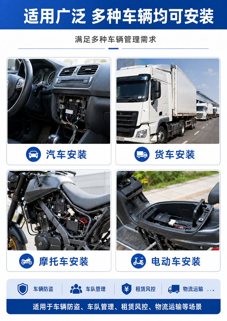 4G full-network GPS tracker for electric vehicles, Beidou tracker for motorcycles and electric scooters, vehicle-mounted anti-theft locator