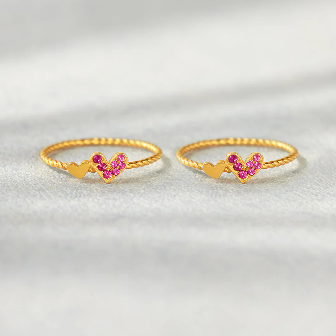 Plata De Ley 925 Circón Forma De Corazón Anillos Anillos De Plata De Ley 925 display picture 1