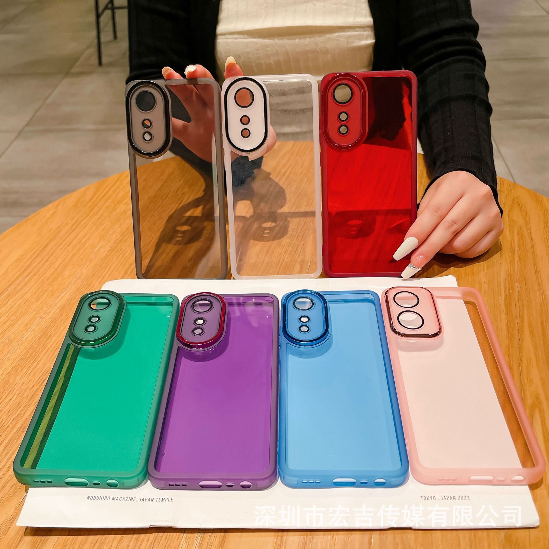 Suitable for Oppo Reno14F Charming Eye Photo Frame Goggles Phone Case Casual Semi-Transparent A5X All-Inclusive Anti-Fall Protective Cover