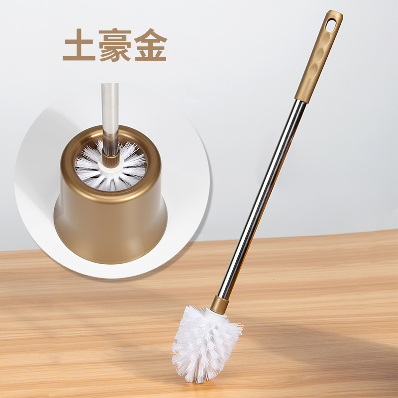 Cepillo de limpieza de inodoro de varilla de acero inoxidable alargado Cepillo de limpieza de inodoro montado en la pared Cepillo de artefacto de limpieza de inodoro de lavado doméstico sin callejones sin salida
