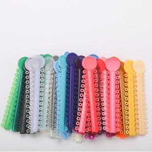 Cross-Border Dental Ligation Ring Orthodontic Ligation Ring Rubber Band Colorful Mixed Colorful Transparent Ligation Ring 40-Piece Set