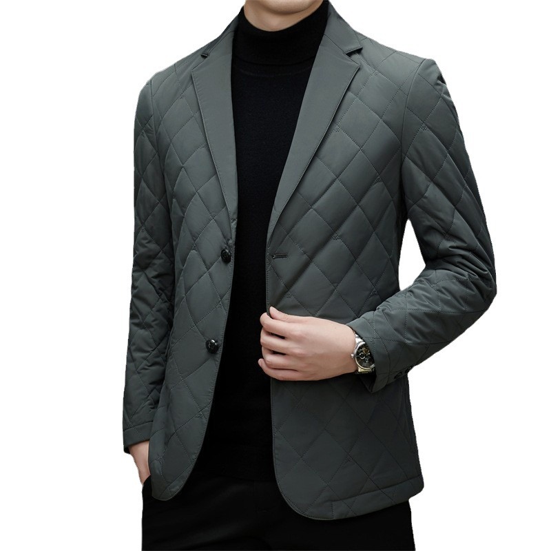 Abbigliamento maschile Cappotto invernale bianco in anatra Giacca corta da lavoro casual Giacca calda da uomo_voghion.com
