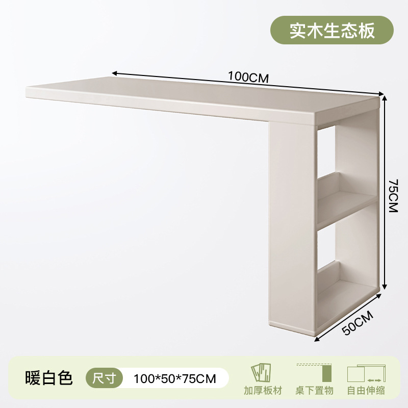 Escritorio retráctil de madera sólida con viento de crema en un estante de escritorio de maquillaje tipo casa pequeña mesas de maquillaje para dos personas escritorio de computadora de estudio doméstico