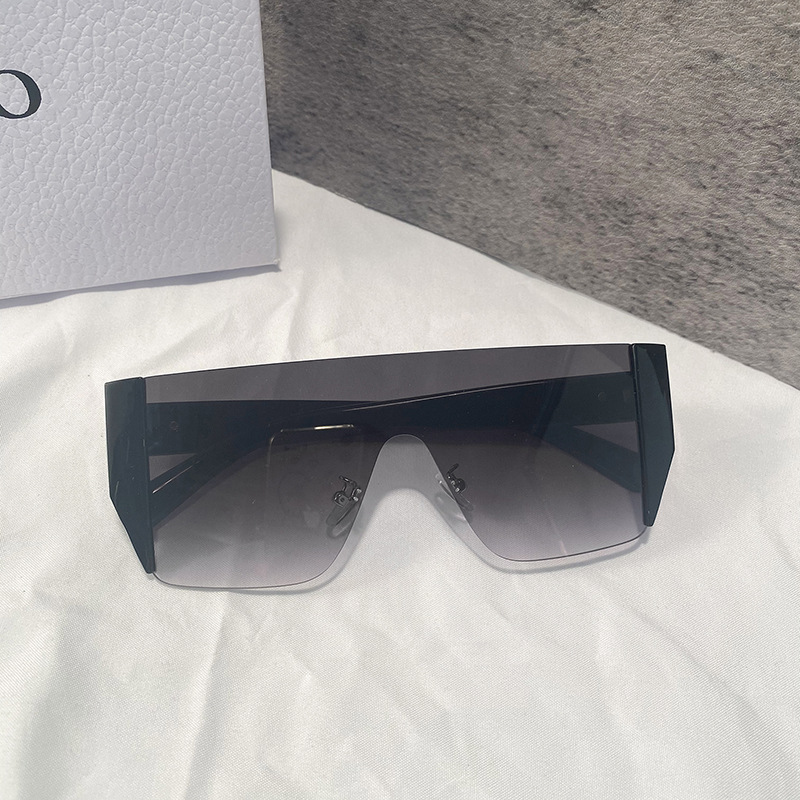 Gafas de Sol de marco de gran tamaño gafas de sol de una pieza europeas y americanas gafas de sol integradas gafas de moda gafas de visión gran angular