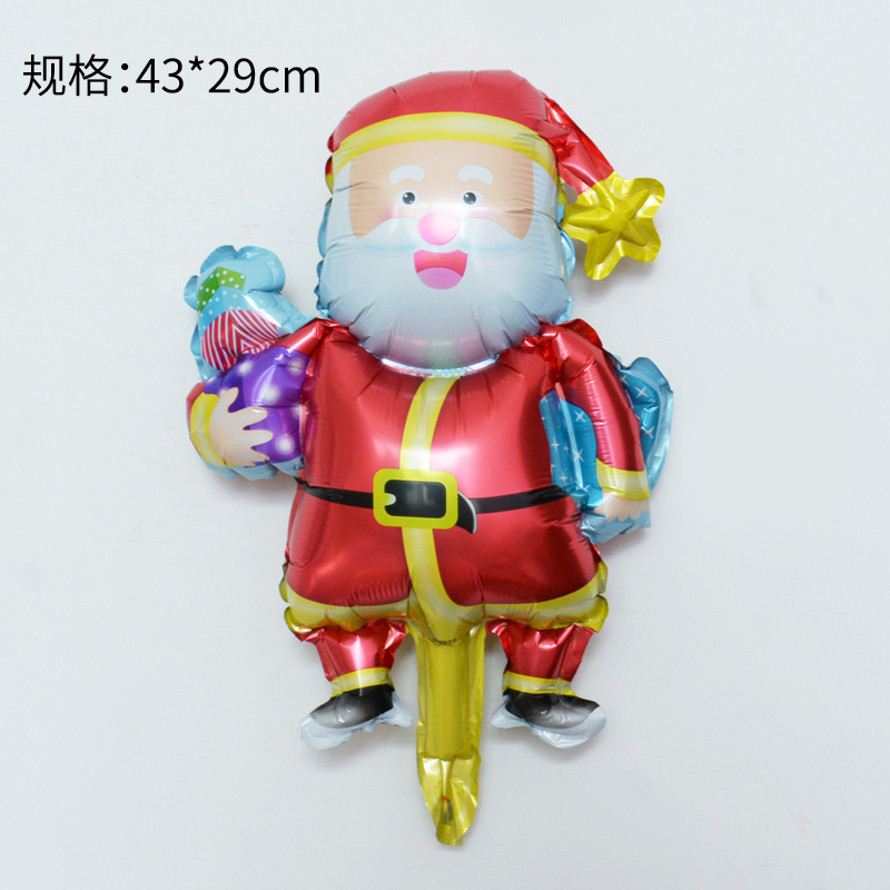 Mini dibujos animados Navidad globo de forma especial decoración de fiesta de Navidad dibujos animados Navidad película de aluminio globo suministros de empuje