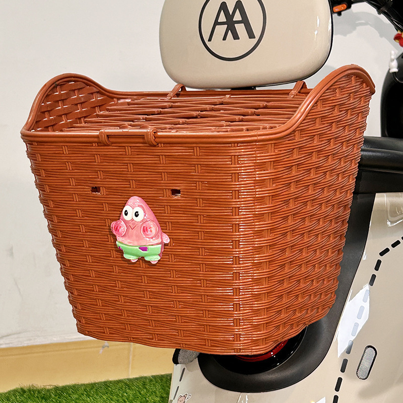 卸売電気自動車リア収納バスケットかわいい漫画オートバイバッテリーカーリアテール収納防水|undefined