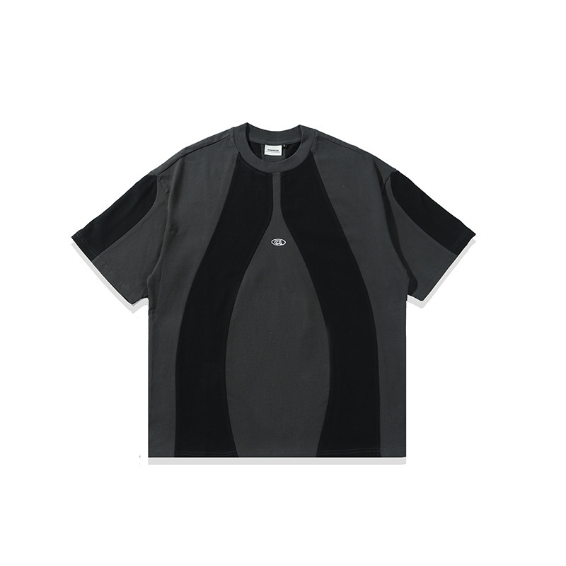 Spring Japanese retro trend T-shirt with a round collar