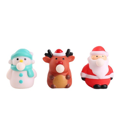 Christmas prank gag bubble-popping stress-relief toy, squishy decompression tool made of TPR rubber for squeezing and relaxing.