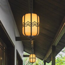 新中式吊灯户外庭院凉亭防水灯笼挂灯室外别墅仿古大门走廊阳台灯