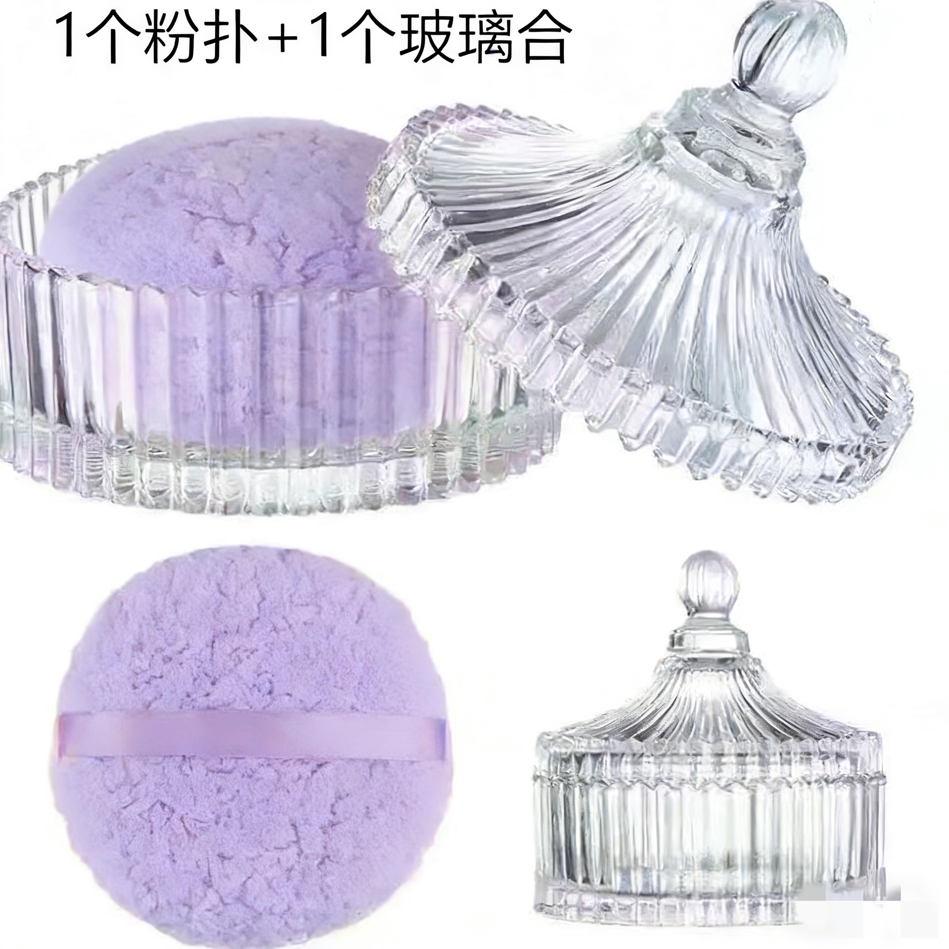 跨境热卖大号年糕绒定妆妖制气垫棉花糖短绒大圆形植绒痱子散粉扑