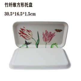 竹纤维餐具环保可降解食品级餐盘托盘不含BPA可定制图案