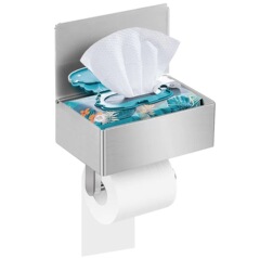 国境を越えたアマゾンの同じステンレスのウェットティッシュ棚の明るいティッシュ棚のトイレの黒いウェットティッシュ棚は穴を開けないでください