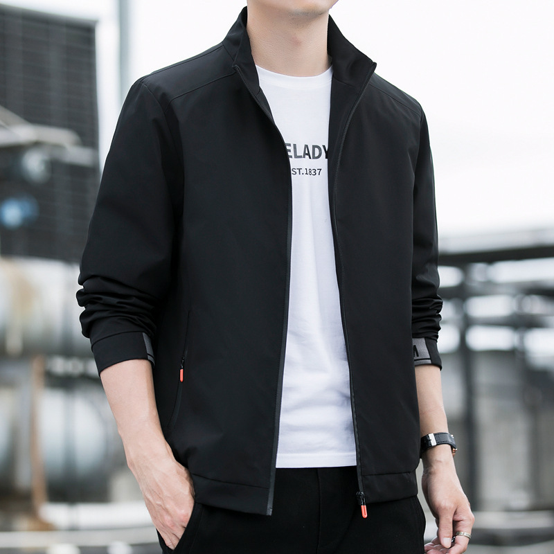 Fashionable new men's spring and autumn jackets, trendy and stylish casual clothes, stand up collar zipper baseball jacket_voghion.com