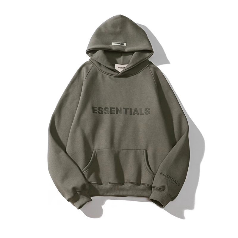 ESSENTIALS Suéter para hombres y mujeres con capucha FOG de doble línea ES High Street casual marca de moda de manga larga otoño 2024