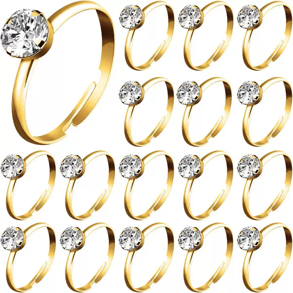 Amazon Hot Sale Diamond Engagement Ring Bridal Shower Ring Wedding Table Decorations Party Supplies