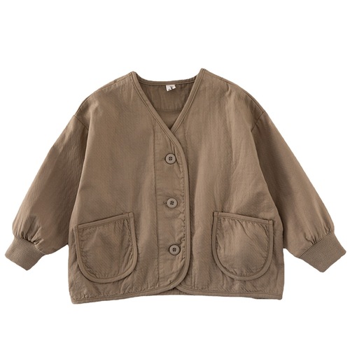  Spring and Autumn Children's Solid Color Short Jackets Boys and Girls Artistic Style Loose Cardigans Japanese Tops Trendy Outerwear