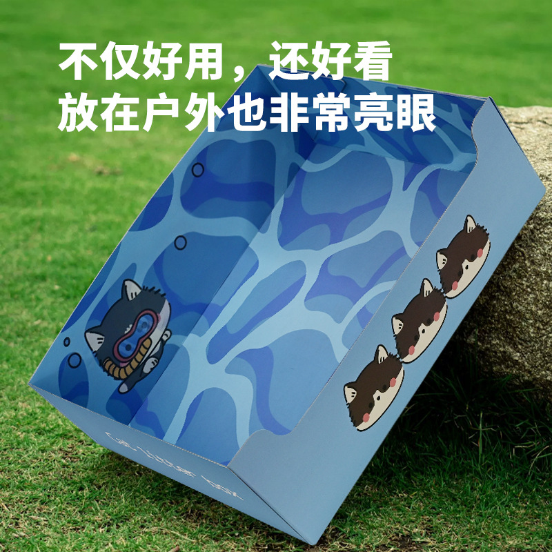 도매 크리 에이 티브 수영장 반 폐쇄 고양이 쓰레기통 골판지 물 튀김 방지 누출 방지 하이사이드 고양이 둥지 애완 동물 용품