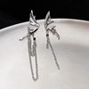 Small design silver needle, universal earrings, silver 925 sample, trend of season, bright catchy style, simple and elegant design, light luxury style