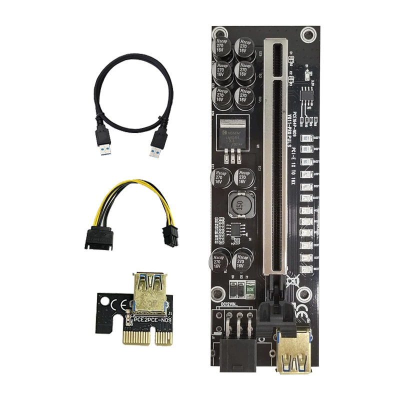PCIE графическая удлинительная линия USB3.0 графическая карта PCI-E поворот проводки 1х до 16x вращение карта V011 V012PR