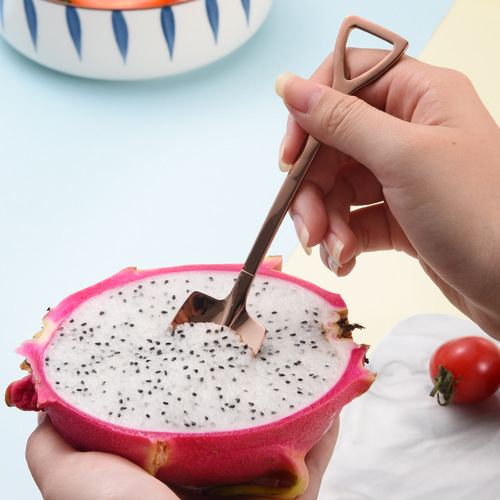 Creative 304 stainless steel thickened shovel watermelon shovel ice shovel dessert ice cream spoon coffee stirring spoon gift box packaging