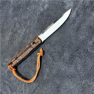 Portable outdoor straight knife super sharp fruit knife High -hardness The whole steel integrated knife handed the knife to cut the bull steak knife