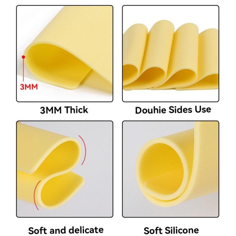 Tatuaje de silicona ejercicio de piel A4 semipermanente bordado tatuaje de doble cara piel en blanco de silicona engrosada piel amarilla