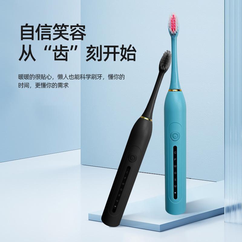 Cross-Border Wholesale New Electric Toothbrush Household Soft-Bristled Rechargeable Portable Adult Electric Toothbrush Gift Wholesale
