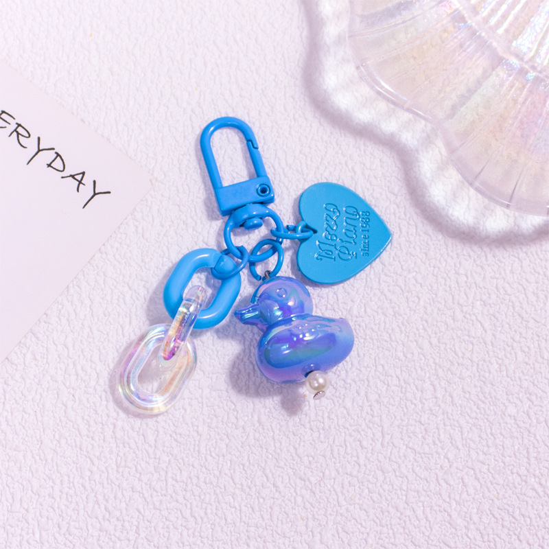 16g Weight Bag Pendant, Keychain Classification 1 Piece Quantity Daily, Party Occasion Resin Material Duck Pattern Unisex Gender Cute Style Cute Duck Resin Unisex Bag Pendant Keychain 5