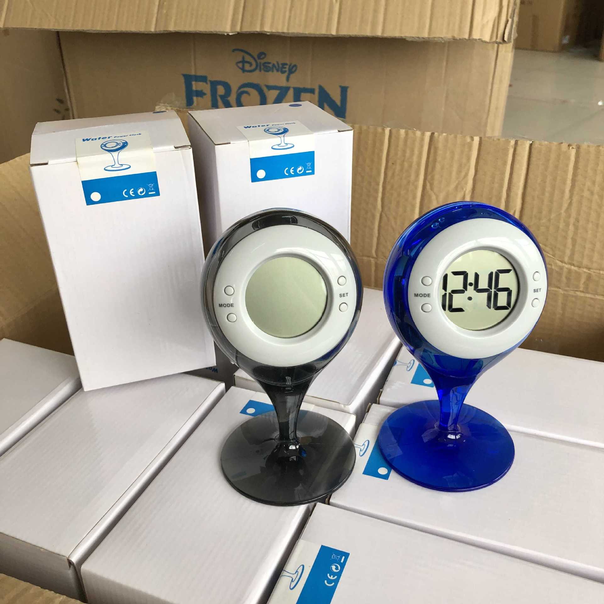 水能时钟！无需电池！创意时钟摆件水发电时钟