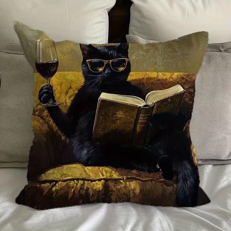 TEMU venta caliente gatos almohada lindo lindo lindo divertido animal almohada dormitorio hogar sofá decoración cojín cubierta al por mayor image 54