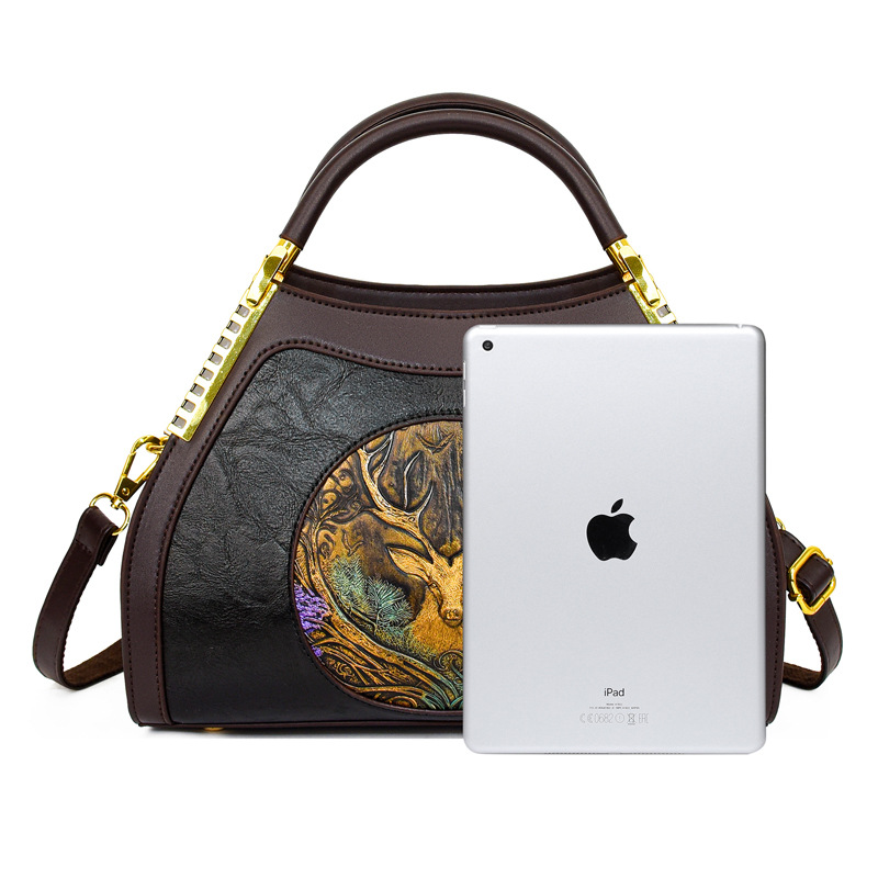 Bolso retro del todo fósforo bolso de las mujeres de negocios de moda en relieve elegante bolsa de masa hervida de gran capacidad bolsa de mensajero del hombro