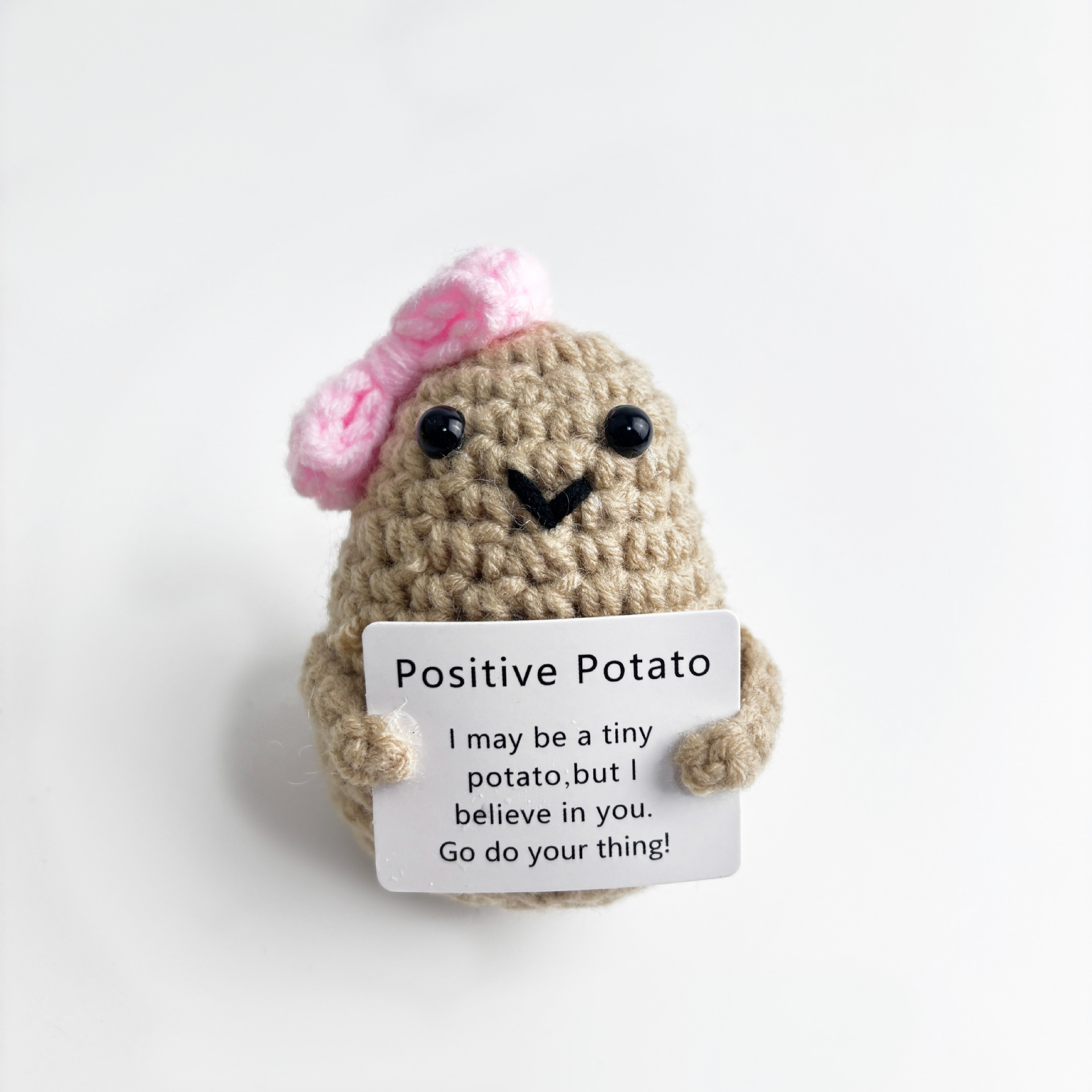 Transfronterizo al por mayor hecho a mano de punto de felpa de energía positiva de la patata emocional vegetal adornos de frutas de juguete pequeño regalo