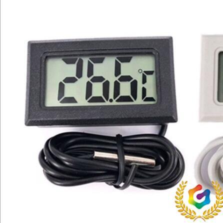 ✅嵌入式工业温度计电子数显冰箱保温箱水族鱼缸水温温度表防水探