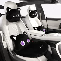 24-летние новые автомобильные подушки зимние черные кошки плюшевые мультфильмы милые подушки из трех частей универсальные чехлы для сидений внутри автомобиля