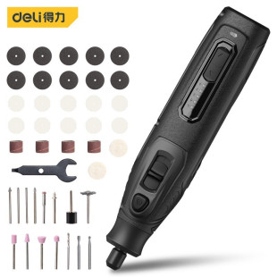 Deli small lithium electric grinding machine jade wood carving electric polishing artifact cutting carving tool handheld mini