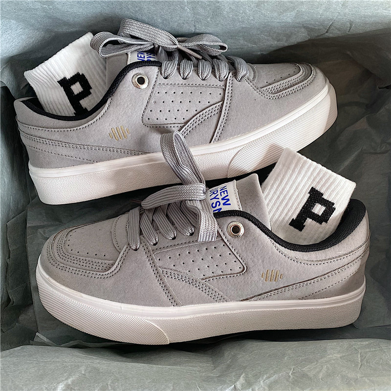 Herren Freizeitschuhe Skateschuhe Dunkelgrau Sportlicher Style_voghion.com